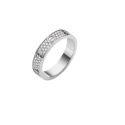 [Novalux]LOVE 4MM PAVÉ DIAMOND RING