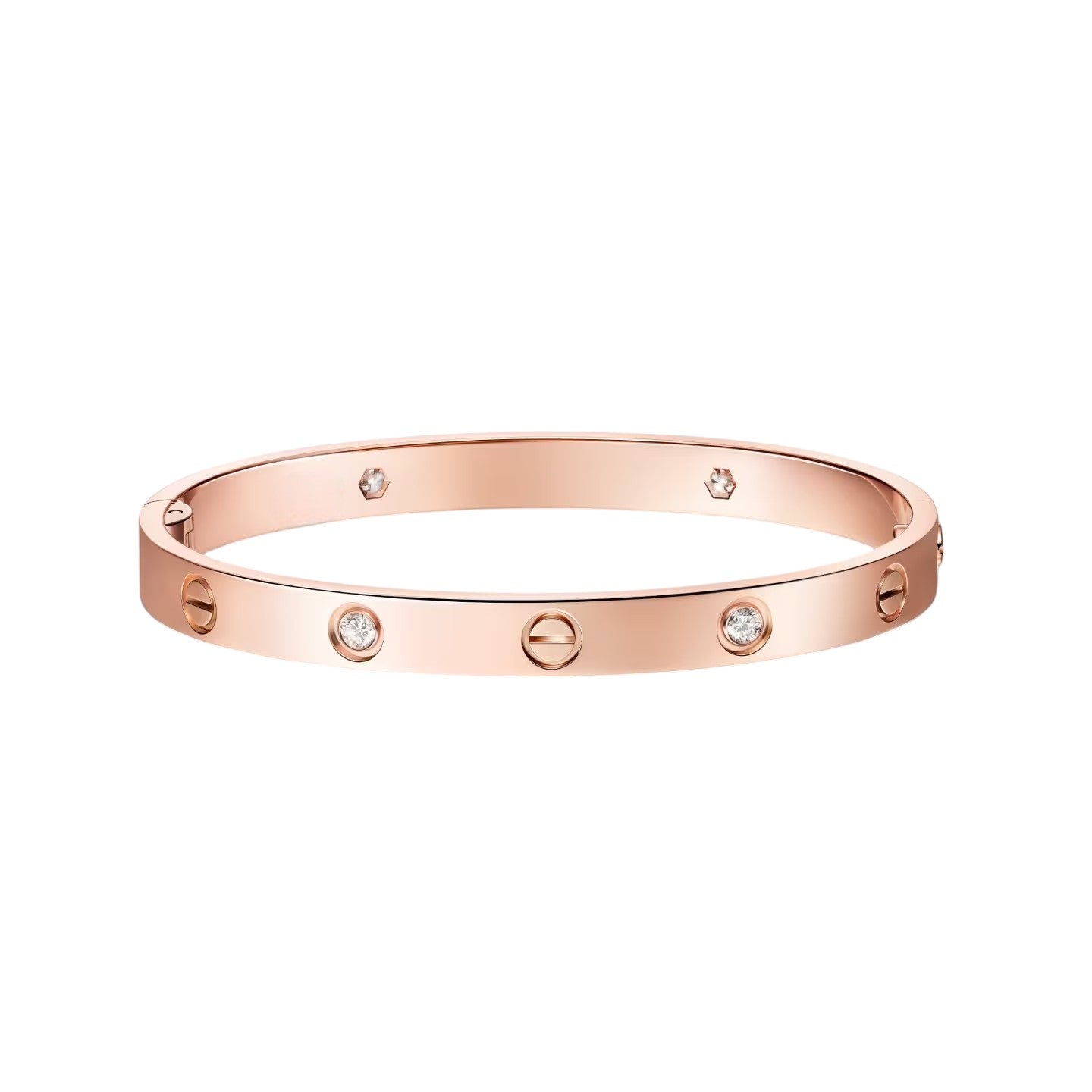 [Novalux]CLASSIC 6.1MM LOVE SINGLE-SCREW CLOSURE BANGLE - 4-DIAMOND