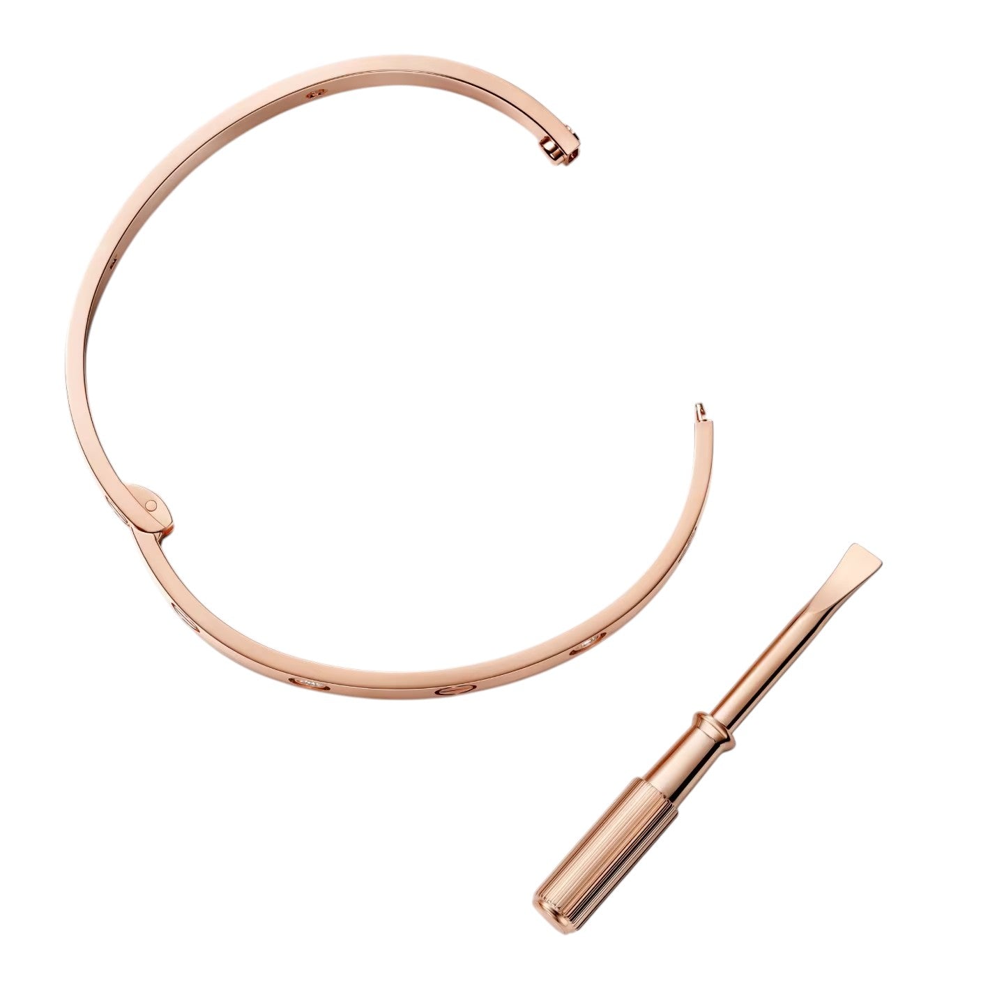 [Novalux]CLASSIC 6.1MM LOVE SINGLE-SCREW CLOSURE BANGLE - 4-DIAMOND