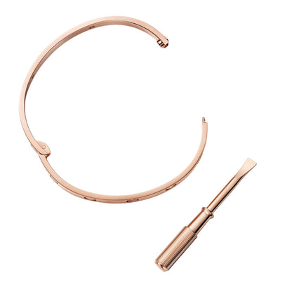 [Novalux]CLASSIC 6.1MM LOVE SINGLE-SCREW CLOSURE BANGLE - 4-DIAMOND