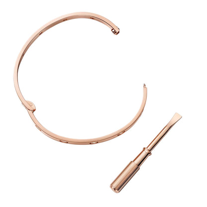 [Novalux]CLASSIC 6.1MM LOVE SINGLE-SCREW CLOSURE BANGLE - 10-DIAMOND