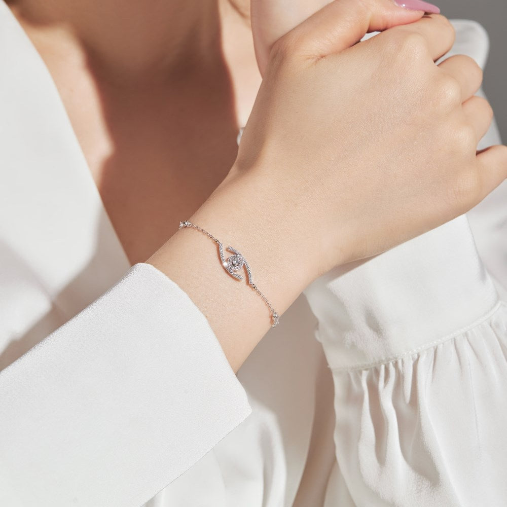 [Novalux]LUCKY EYE PAVÉ-SET DIAMOND BRACELET