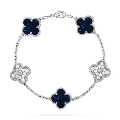 [Novalux]LUCKY CLOVER 5-MOTIF BRACELET - PIETERSITE COLLECTION