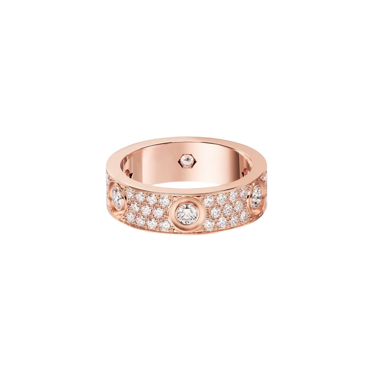 [Novalux]LOVE 5.5MM FULL-PAVÉ 6-DIAMOND RING