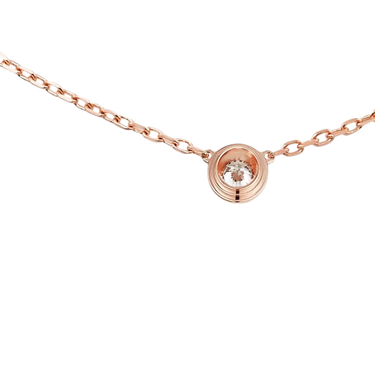 [Novalux]LOVE SCREW PENDANT SINGLE DIAMOND NECKLACE