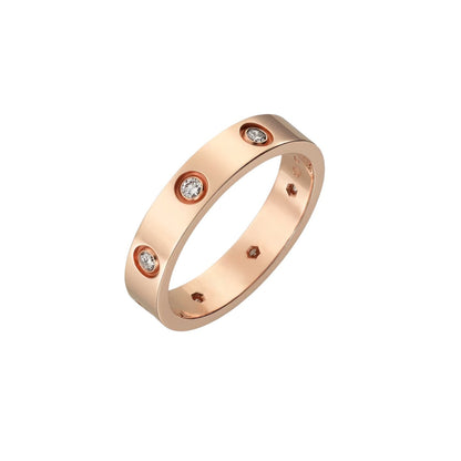 [Novalux]LOVE 4MM 8 DIAMONDS RING