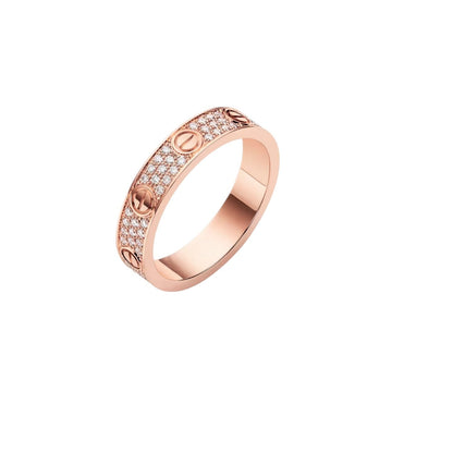 [Novalux]LOVE 4MM PAVÉ DIAMOND RING