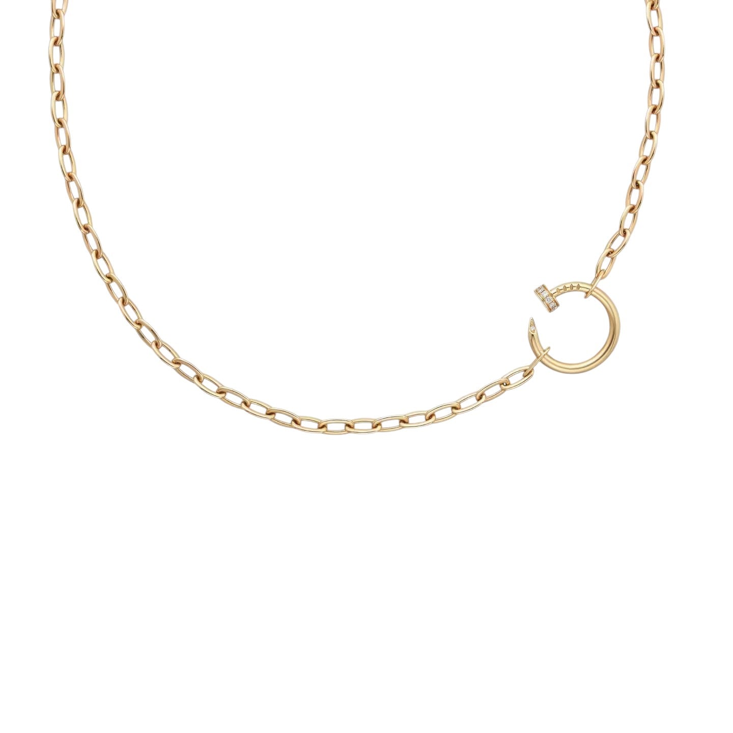 [Novalux]CLOU DIAMOND NAIL PENDANT NECKLACE