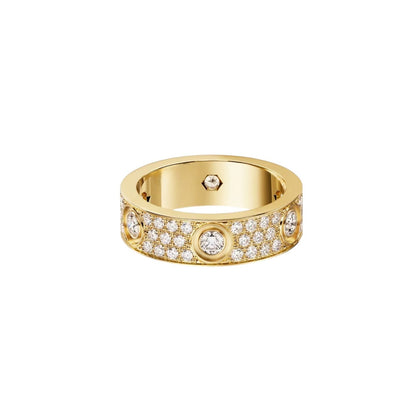 [Novalux]LOVE 5.5MM FULL-PAVÉ 6-DIAMOND RING