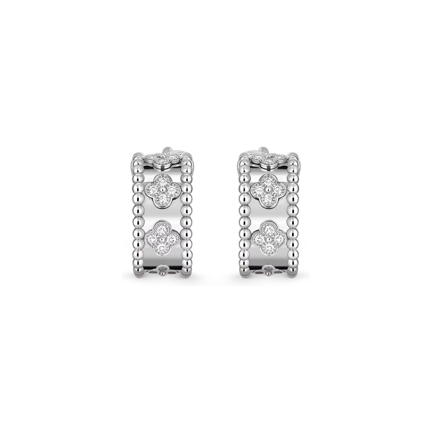 [Novalux]KALEIDOSCOPE CLOVER HOOP EARRINGS