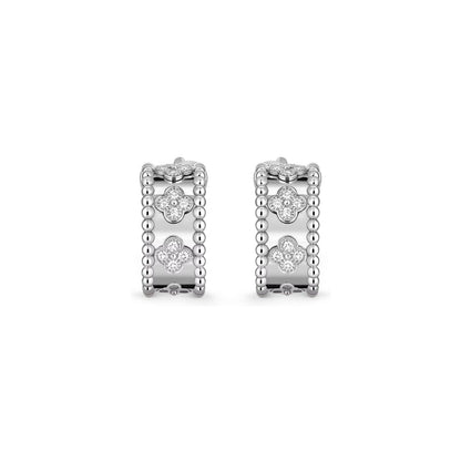 [Novalux]KALEIDOSCOPE CLOVER HOOP EARRINGS