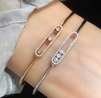 [Novalux]MOVE PAVÉ DIAMOND BANGLE BRACELET M
