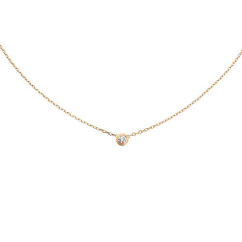 [Novalux]LOVE SCREW PENDANT SINGLE DIAMOND NECKLACE