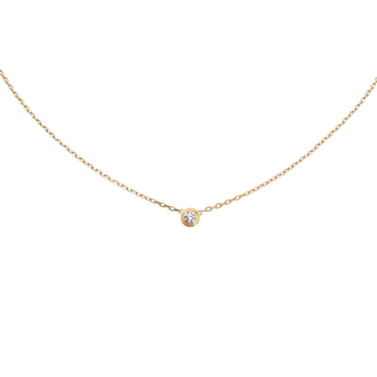 [Novalux]LOVE SCREW PENDANT SINGLE DIAMOND NECKLACE