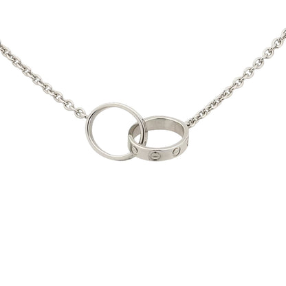 [Novalux]LOVE DOUBLE-RING INTERLOCKED NECKLACE
