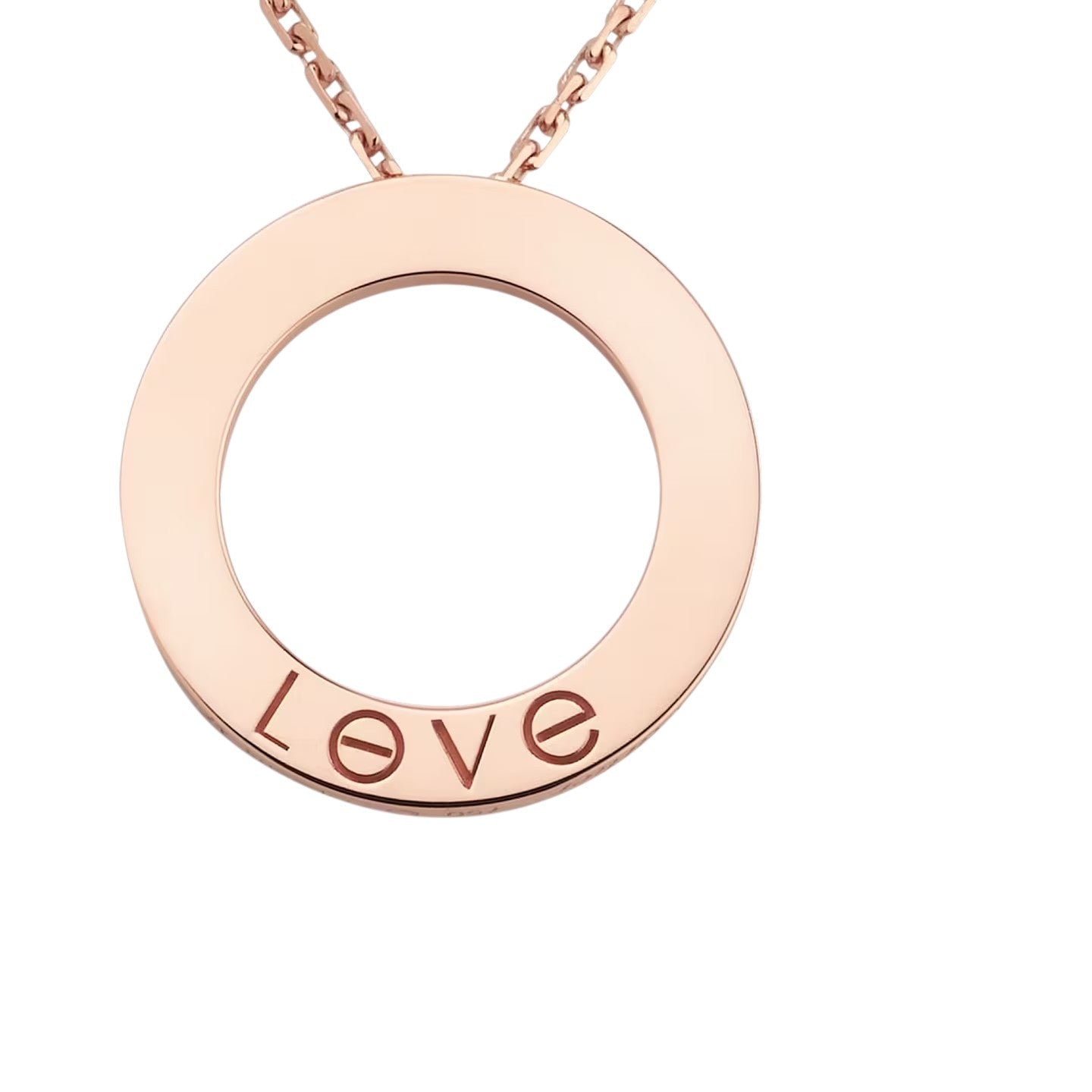 [Novalux]LOVE LARGE CIRCULAR PENDANT NECKLACE