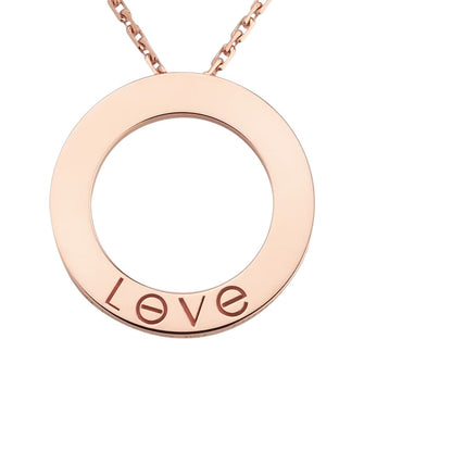 [Novalux]LOVE LARGE CIRCULAR PENDANT NECKLACE