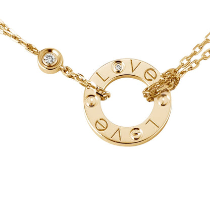 [Novalux]LOVE CIRCULAR PENDANT 2-DIAMOND NECKLACE