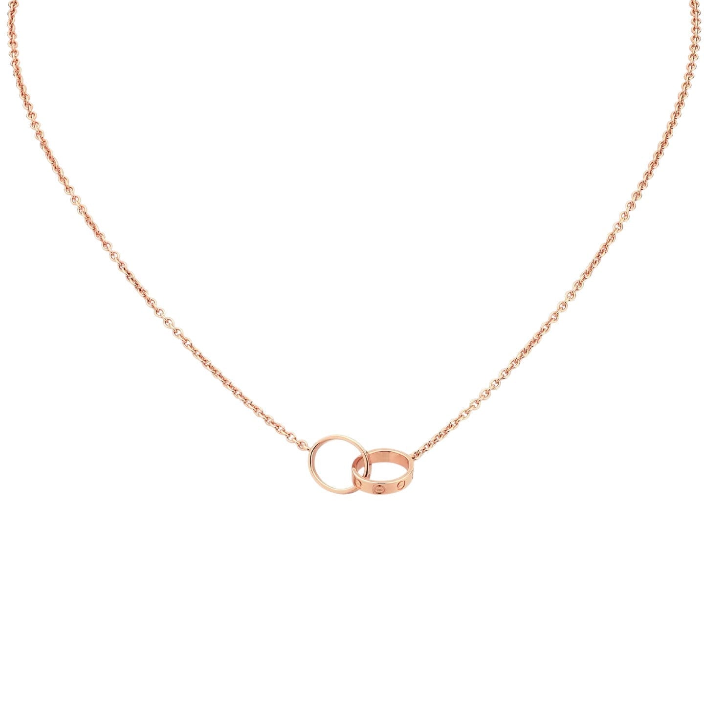 [Novalux]LOVE DOUBLE-RING PENDANT NECKLACE