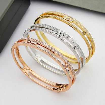 [Novalux]MOVE ROMANE PAVÉ DIAMOND BANGLE BRACELET