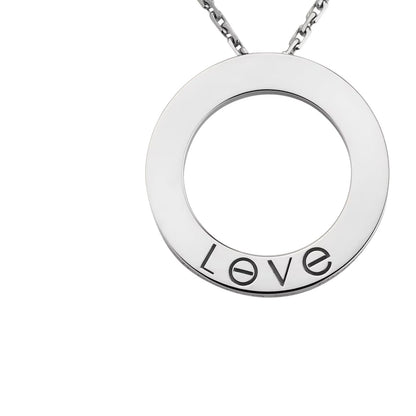 [Novalux]LOVE LARGE CIRCULAR PENDANT NECKLACE