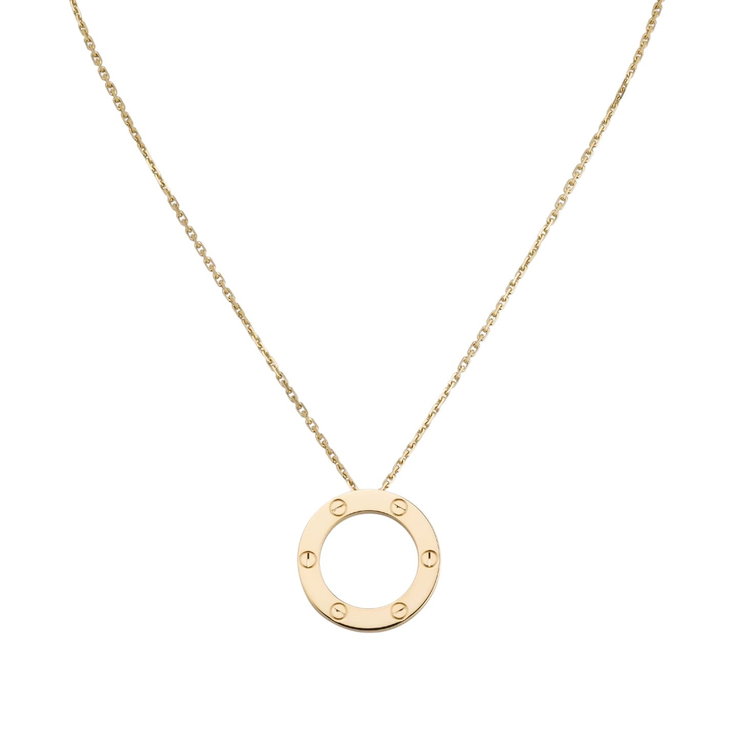 [Novalux]LOVE LARGE CIRCULAR PENDANT NECKLACE