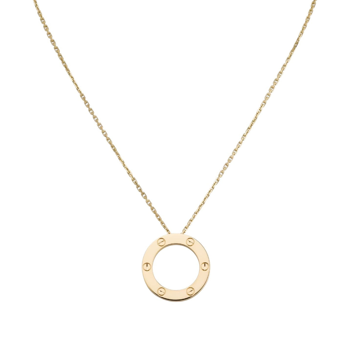 [Novalux]LOVE LARGE CIRCULAR PENDANT NECKLACE