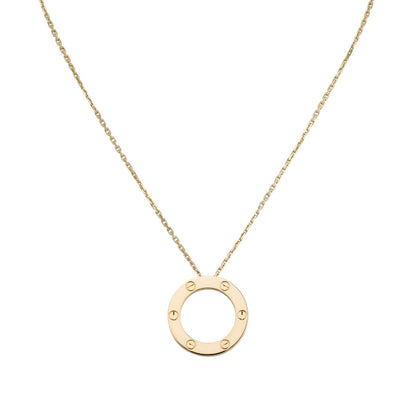 [Novalux]LOVE LARGE CIRCULAR PENDANT NECKLACE