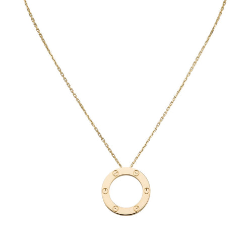 [Novalux]LOVE LARGE CIRCULAR PENDANT NECKLACE