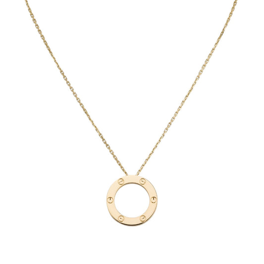 [Novalux]LOVE LARGE CIRCULAR PENDANT NECKLACE