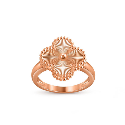 [Novalux]LUCKY CLOVER VINTAGE ROSE GOLD RING COLLECTION