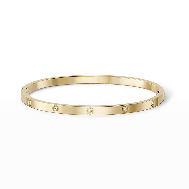 [Novalux]LOVE 3.65MM SMALL MODEL BANGLE - 10-DIAMOND