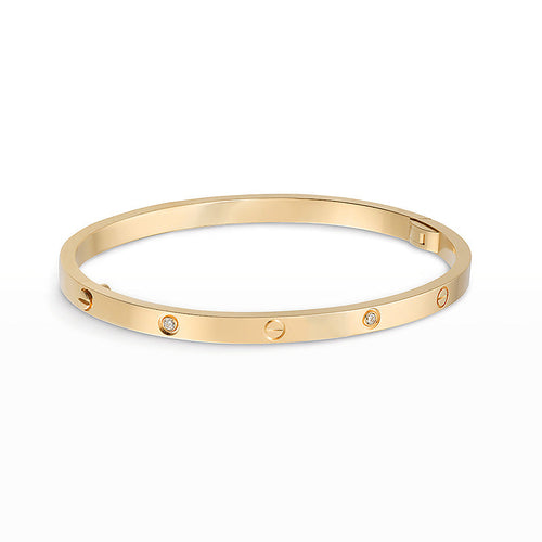 [Novalux]LOVE 3.65MM SMALL MODEL BANGLE - 6-DIAMOND