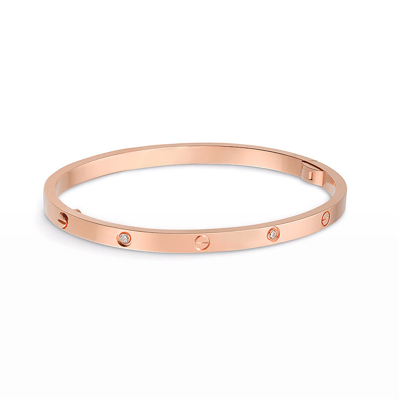 [Novalux]LOVE 3.65MM SMALL MODEL BANGLE - 6-DIAMOND