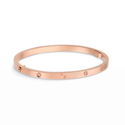 [Novalux]LOVE 3.65MM SMALL MODEL BANGLE - 6-DIAMOND