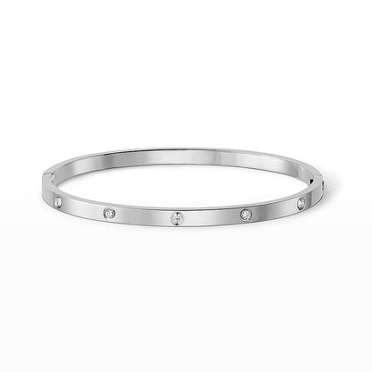 [Novalux]LOVE 3.65MM SMALL MODEL BANGLE - 10-DIAMOND