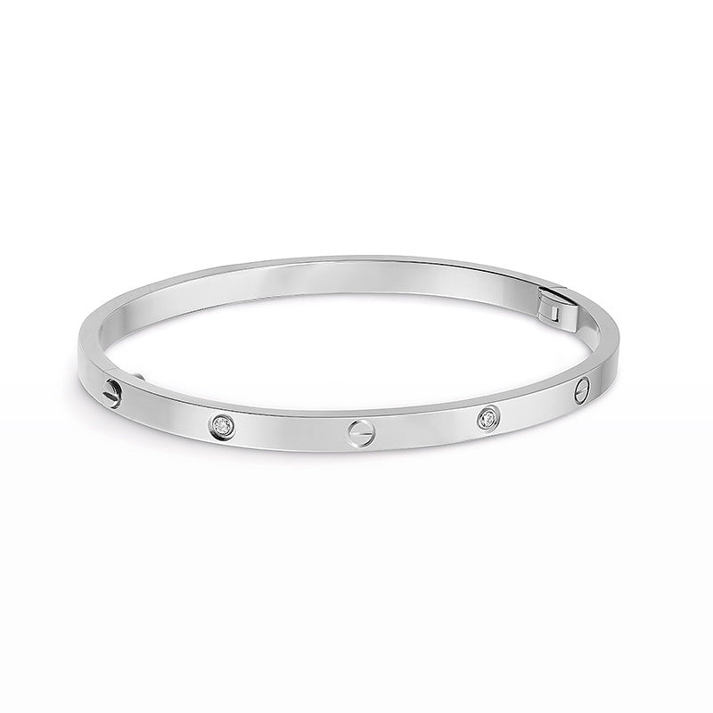 [Novalux]LOVE 3.65MM SMALL MODEL BANGLE - 6-DIAMOND