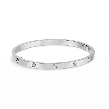 [Novalux]LOVE 3.65MM SMALL MODEL BANGLE - 6-DIAMOND