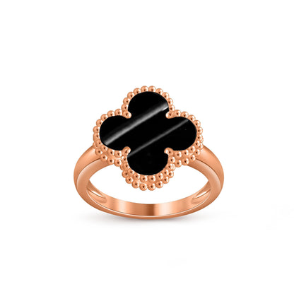 [Novalux]LUCKY CLOVER VINTAGE ROSE GOLD RING COLLECTION