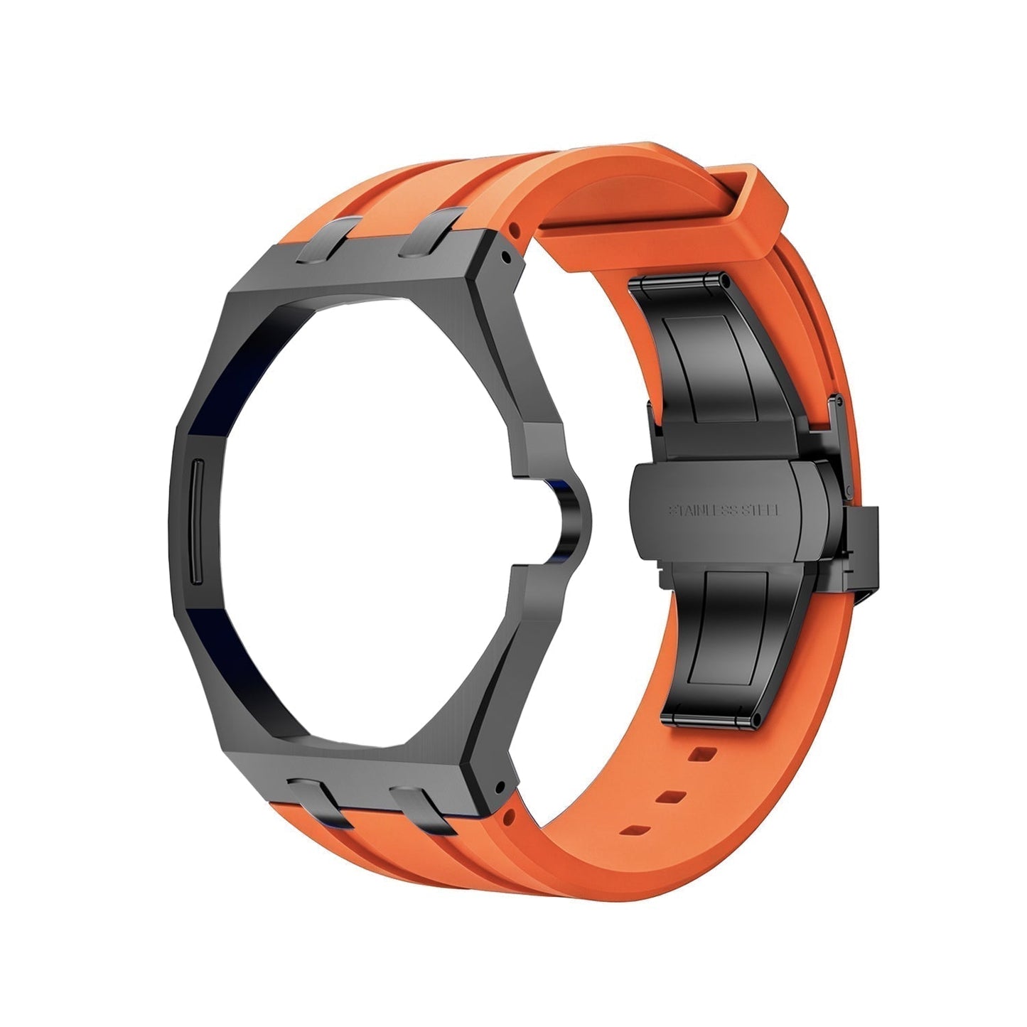 [Novalux]OAK POP BLACK STEEL CASE & SILICONE STRAP