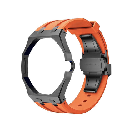 [Novalux]OAK POP BLACK STEEL CASE & SILICONE STRAP