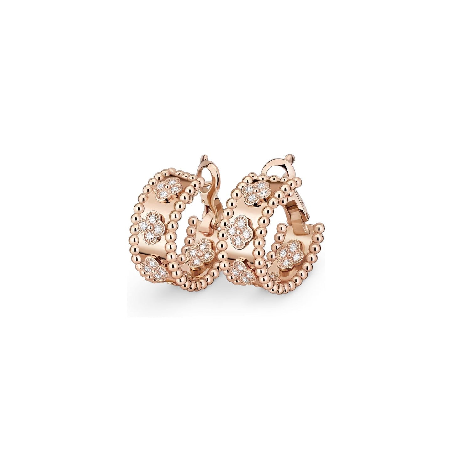 [Novalux]KALEIDOSCOPE CLOVER HOOP EARRINGS