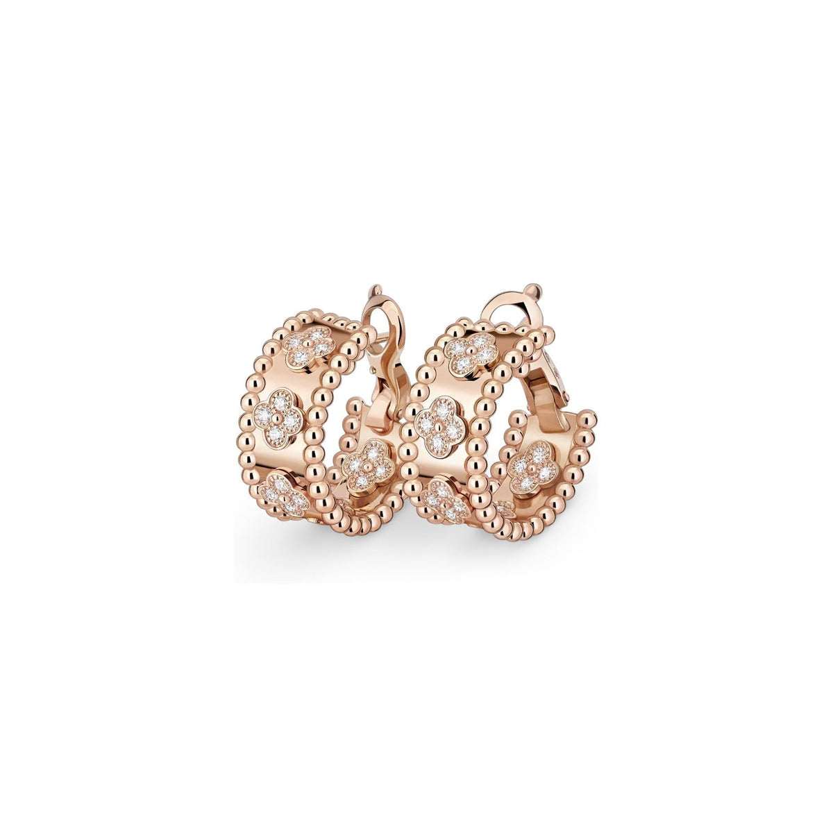 [Novalux]KALEIDOSCOPE CLOVER HOOP EARRINGS