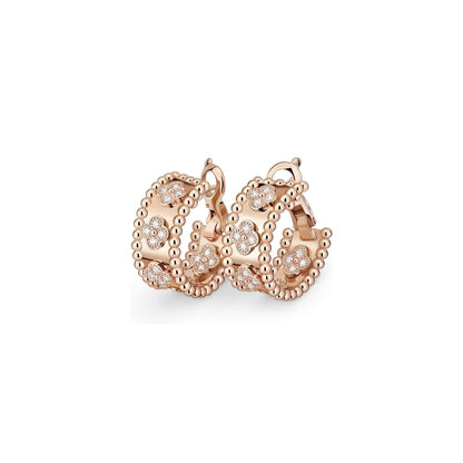 [Novalux]KALEIDOSCOPE CLOVER HOOP EARRINGS