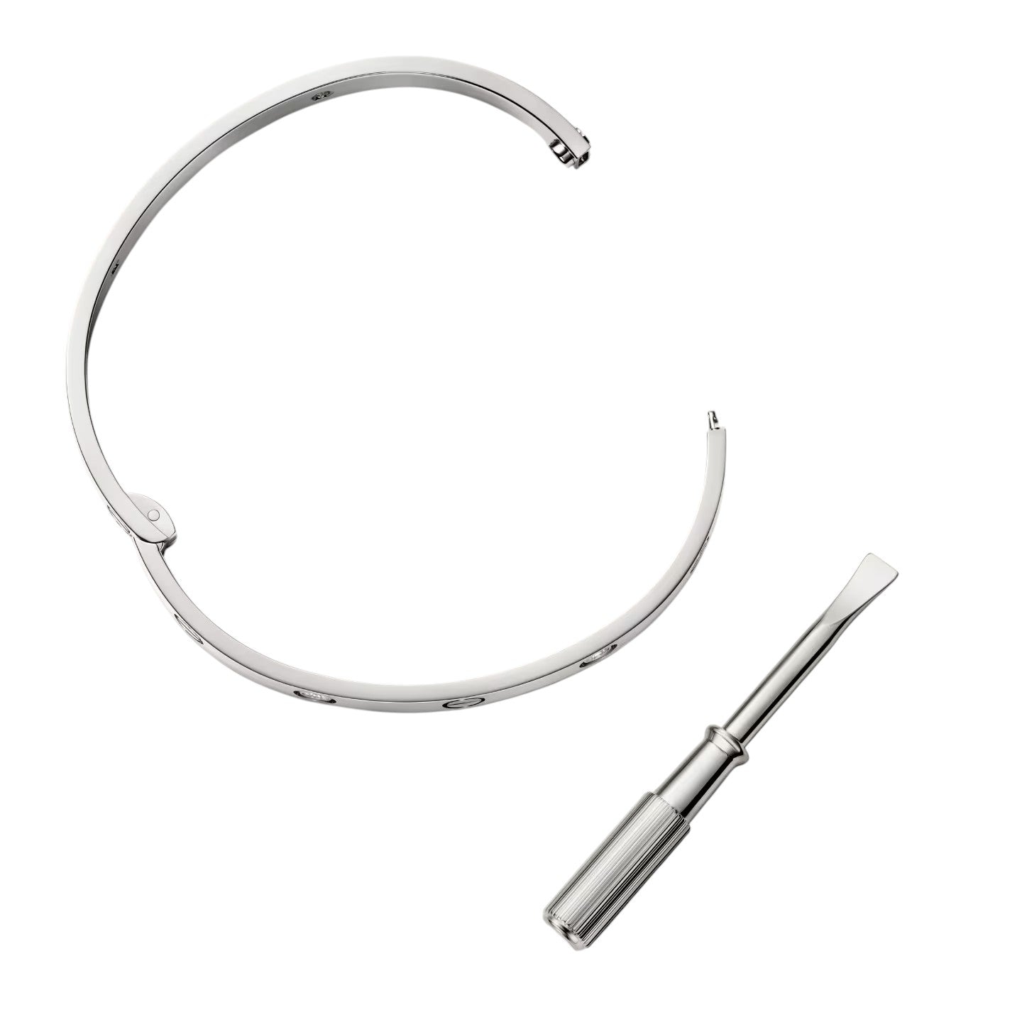 [Novalux]CLASSIC 6.1MM LOVE SINGLE-SCREW CLOSURE BANGLE - 4-DIAMOND