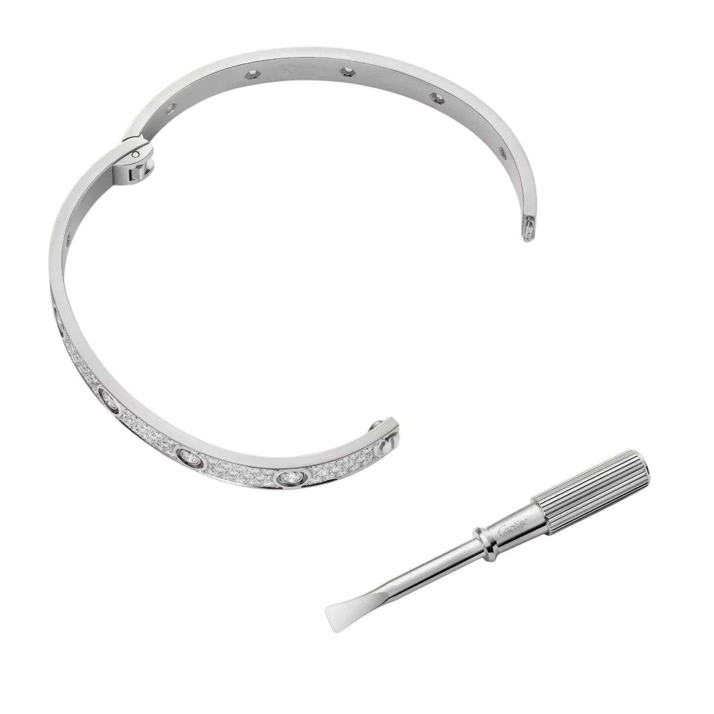 [Novalux]CLASSIC 6.1MM LOVE BANGLE - 10-DIAMOND FULL PAVÉ