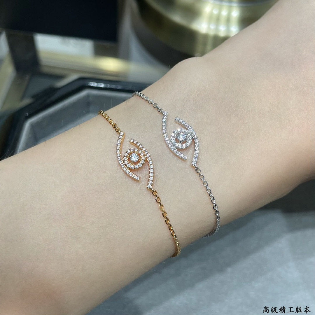 [Novalux]LUCKY EYE PAVÉ-SET DIAMOND BRACELET