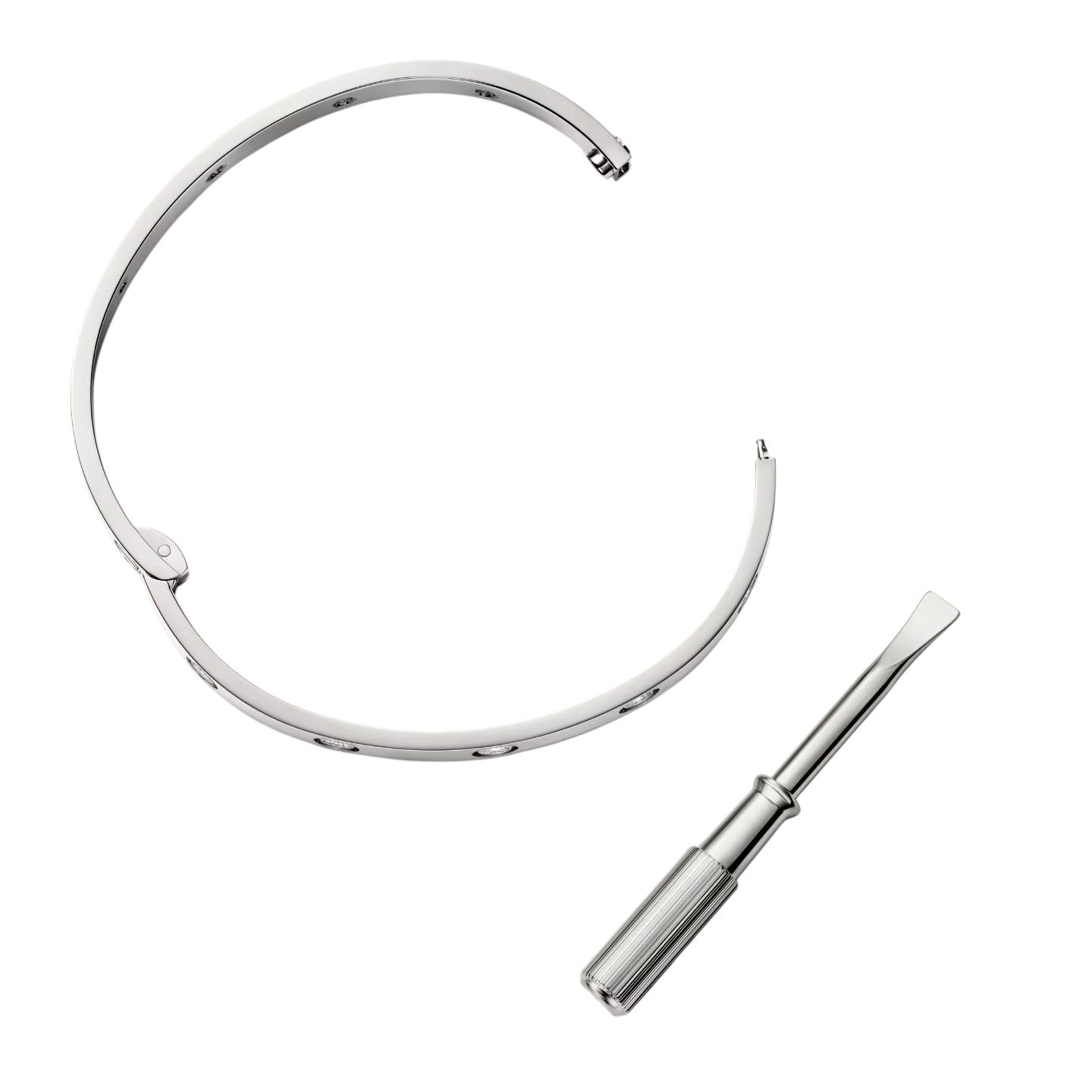[Novalux]CLASSIC 6.1MM LOVE SINGLE-SCREW CLOSURE BANGLE - 10-DIAMOND