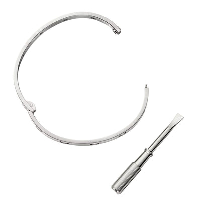 [Novalux]CLASSIC 6.1MM LOVE SINGLE-SCREW CLOSURE BANGLE - 10-DIAMOND