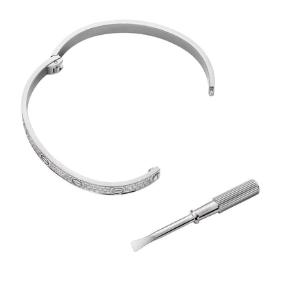 [Novalux]CLASSIC 6.1MM LOVE BANGLE - FULL PAVÉ